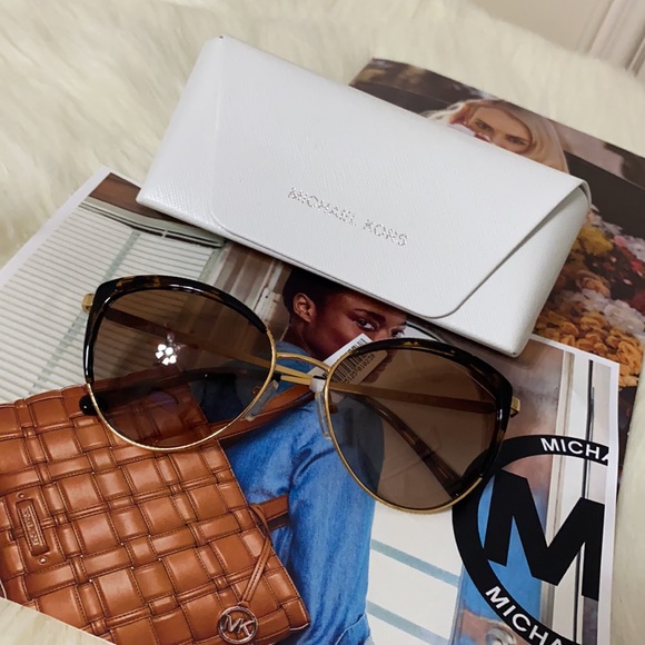 NWT Michael Kors Sunglasses Gold/Tortoise - Picture 3 of 6